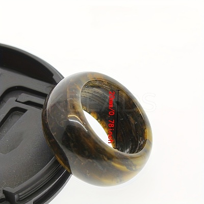 Natural Tiger Eye Plain Band Rings DB0589-5-1