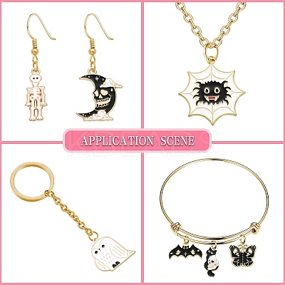 20Pcs 10 Styles Alloy Enamel Pendants ENAM-CJ0004-33-1