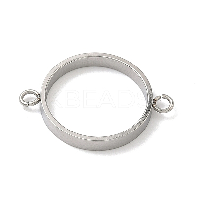 304 Stainless Steel Open Back Bezel Connector Charms STAS-B126-05D-P-1