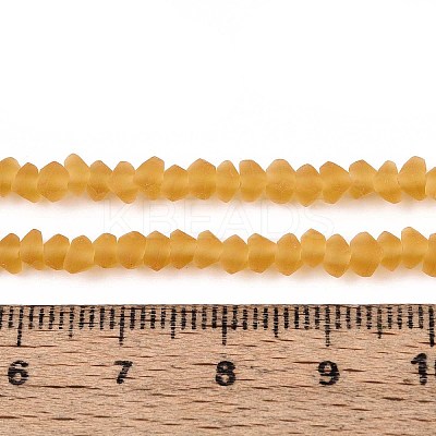 Frosted Transparent Glass Beads Strands GLAA-N016-4mm-24-1