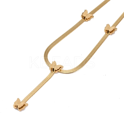 Ion Plating(IP) 304 Stainless Steel Snake Chain Necklaces NJEW-G081-13G-1