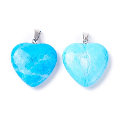 Natural Turquoise Pendants G-G956-B48-FF-1