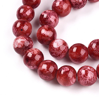 Baking Paint Glass Beads Strands DGLA-N003-10mm-A02-1