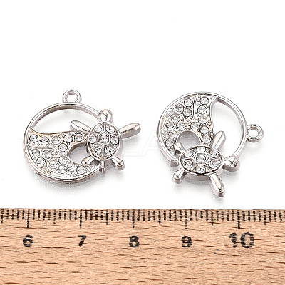 Alloy Rhinestone Pendants FIND-N008-07P-1