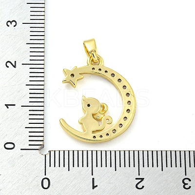 Brass Micro Pave Clear Cubic Zirconia Pendants FIND-Z044-03B-1