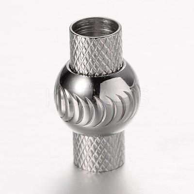 Tarnish Resistant 304 Stainless Steel Magnetic Clasps with Glue-in Ends STAS-G140-39N-1
