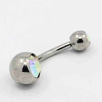 Fashionable 304 Stainless Steel Belly Rings AJEW-J004-M-1
