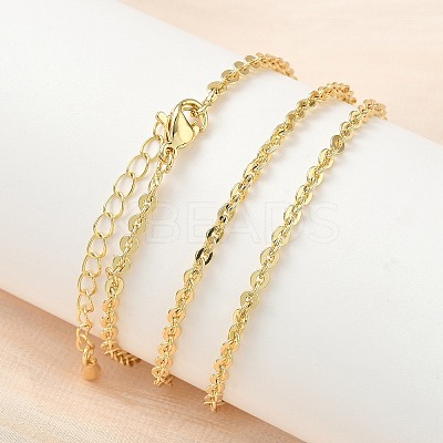 2.5MM Brass Boston Link Chain Necklaces NJEW-P339-05G-1