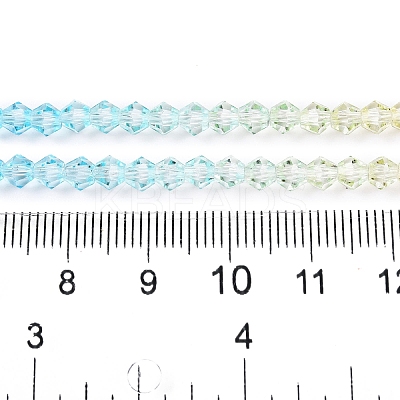 Gradient Color Baking Paint Glass Bead Strands DGLA-A039-T2mm-A012-1