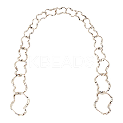 Zinc Alloy Curb Chain Bag Tape PALLOY-WH0079-10P-RS-1
