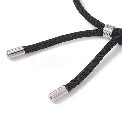 Nylon Round Cord Slider Bracelet Makings AJEW-JB01516-02-1
