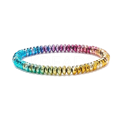 Synthetic Hematite Beaded Stretch Bracelet BJEW-JB08227-1