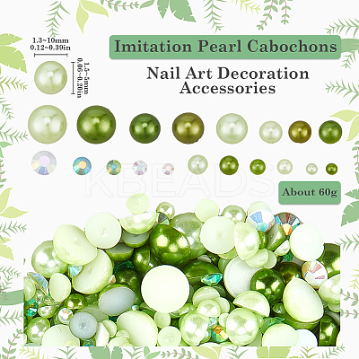 60G ABS Plastic Imitation Pearl Cabochons MRMJ-SC0001-27B-1