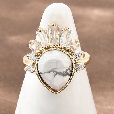 Brass with Mixed Stone Finger Rings GG-CBACC2B-07G-1
