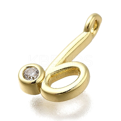 Brass Micro Pave Cubic Zirconia Pendants KK-B132-12G-B-1