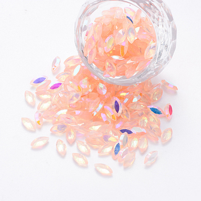 Transparent Resin Rhinestone Cabochons MRMJ-T047-14B-1