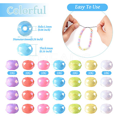 70G 7 Colors AB Color Opaque Resin Beads RESI-TA0002-88-1