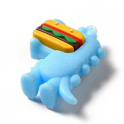 Dinosaur with Hamburger Shape PVC Pendants KY-E012-03D-1