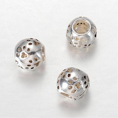 Rondelle Tibetan Style Alloy European Large Hole Beads MPDL-F017-11-1