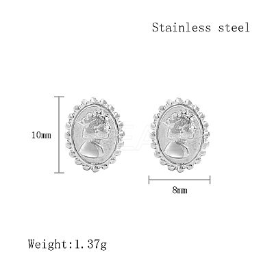 304 Stainless Steel Stud Earrings for Women JR9486-2-1