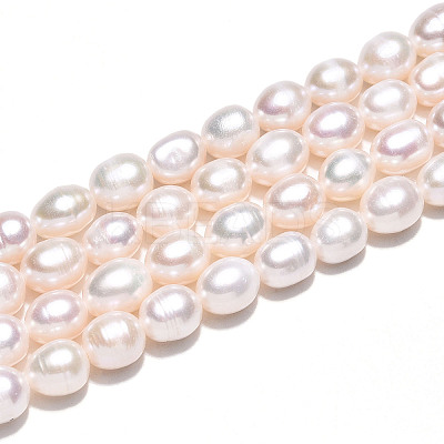 Natural Cultured Freshwater Pearl Beads Strands PEAR-N012-06Y-01-1
