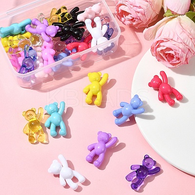 28Pcs 14 Colors Acrylic Pendants MACR-FS0001-84-1