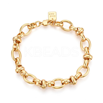 Brass Chain Bracelets BJEW-N032-06G-1