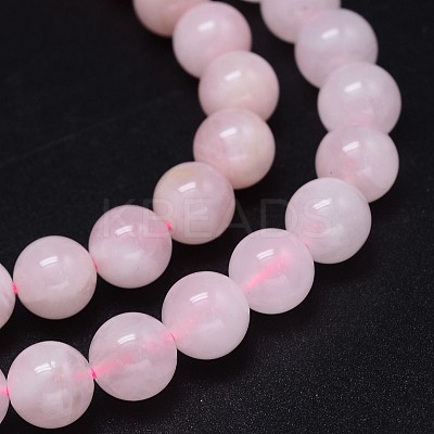 Pink Color Natural Madagascar Rose Quartz Beads Strands G-F222-40-10mm-1