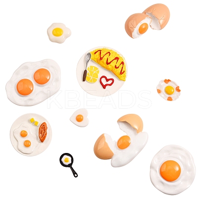 10Pcs 10 Style Fried Egg Pendants for DIY Jewelry Making Finding Kit DIY-SZ0005-84-1