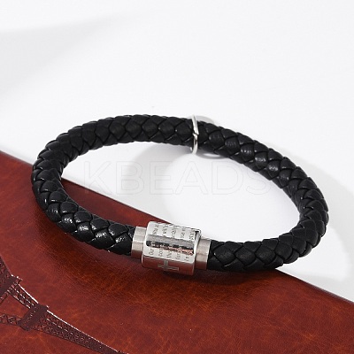 Braided Microfiber Leather Cord Bracelets BJEW-D304-13P-02-1