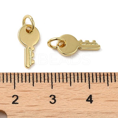 Rack Plating Brass Cubic Zirconia Charms X-KK-Q795-07G-1