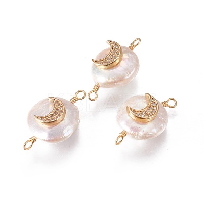 Natural Pearl Links connectors PEAR-I005-19-1