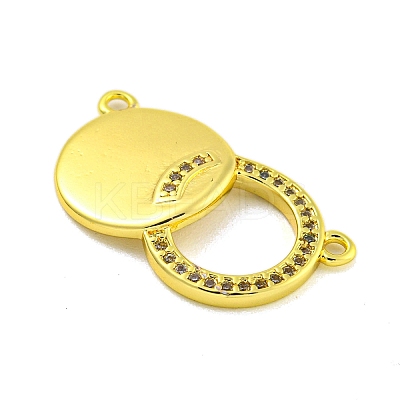 Real 18K Gold Plated Brass Micro Pave Cubic Zirconia Pendants KK-R159-42G-1