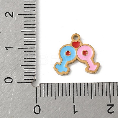 304 Stainless Steel Enamel Charms LS-STAS-P388-19J-G-1