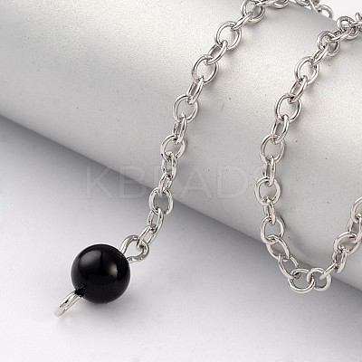 Natural Obsidian Sphere Dowsing Pendulums X-BJEW-E292-A04-1
