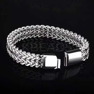 Punk Style 304 Stainless Steel Curb Chain Bracelets for Men WGFAED6-05-1