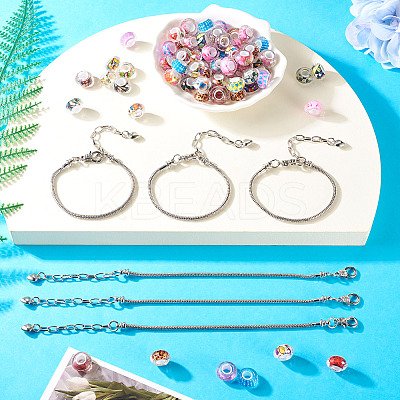 DIY European Bracelete Making Kits DIY-TA0012-17P-1