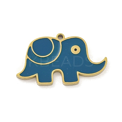 316 Surgical Stainless Steel Enamel Charms STAS-M073-19A-03G-1