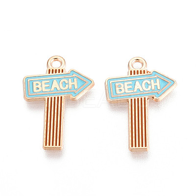 Beach Theme Alloy Enamel Pendants ENAM-T022-33J-1