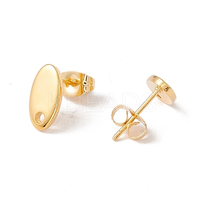 201 Stainless Steel Stud Earring Findings with Hole EJEW-A071-01A-G-1