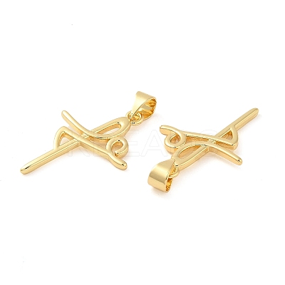 Rack Plating Brass Pendants KK-Q784-02G-1