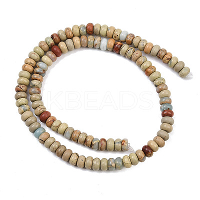 Natural Shoushan Stone Beads Strands G-L647-D11-4x6mm-1