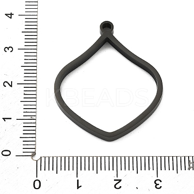 Ion Plating(IP) 304 Stainless Steel Open Back Bezel Pendants STAS-K208-18B-1
