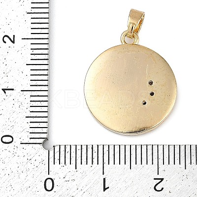 Brass With Cubic Zirconia and Enamel KK-Q005-06G-1