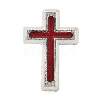 Cross Alloy Black Enamel Pins Brooches LS-JEWB-M049-01P-1