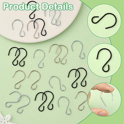 90Pcs 3 Colors Iron S-shape Hooks IFIN-SP0001-48-1