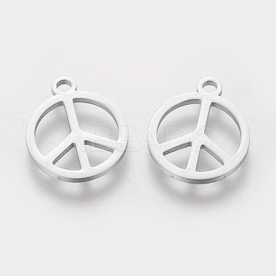 Non-Tarnish 304 Stainless Steel Charms STAS-Q201-T062-1