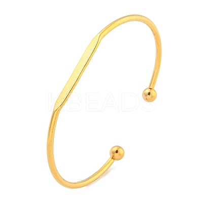 Ion Plating(IP) 304 Stainless Steel Cuff Bangles BJEW-P331-03G-1