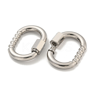 Non-Tarnish 304 Stainless Steel Screw Carabiner Lock Charms LS-STAS-C092-08P-1