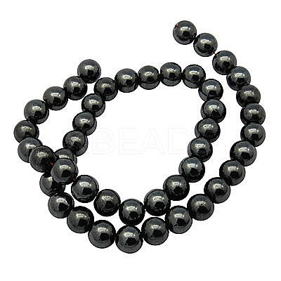 Non-Magnetic Synthetic Hematite Beads Strands LS-G-H1623-12mm-1-1